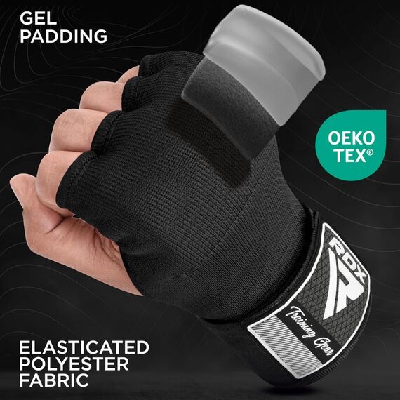 Sous-Gants de Boxe RDX Noir – Taille L, Taille: L, Couleur: Noir, 3 image