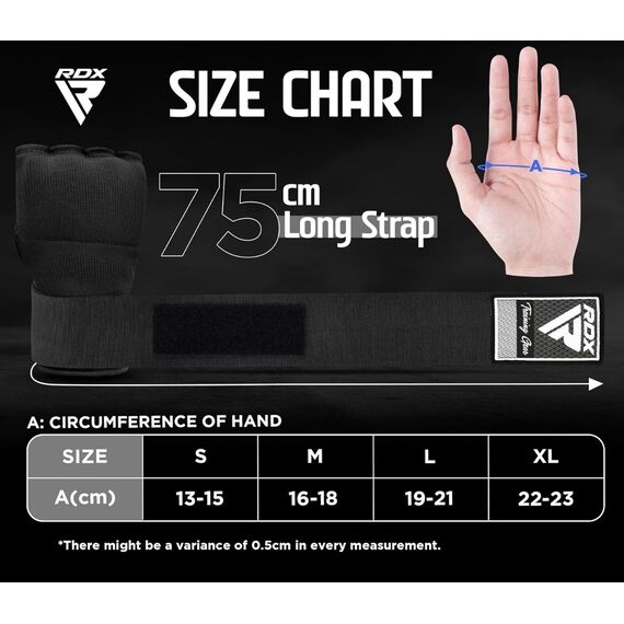 Boxing Inner Gloves RDX Black – Size M, Size: M, Colour: Schwarz, 4 image