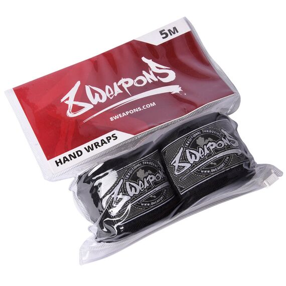 Fascia da boxe semi-elastica 8Weapons Nero 5m, Colore: Nero, Lunghezza: 5.0m, 6 image