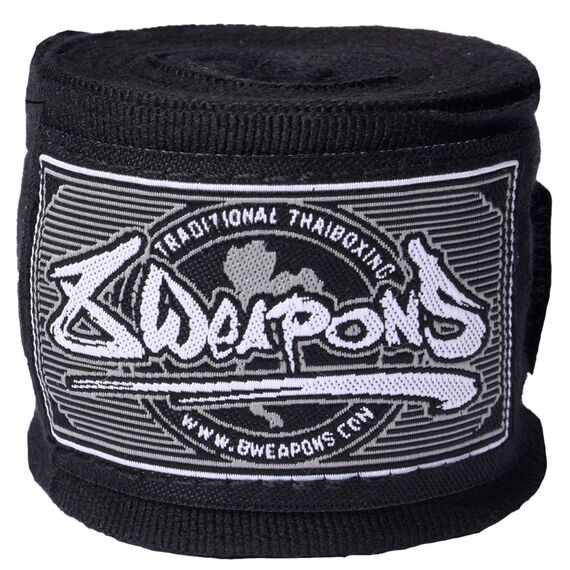 Fascia da boxe semi-elastica 8Weapons Nero 5m, Colore: Nero, Lunghezza: 5.0m, 5 image