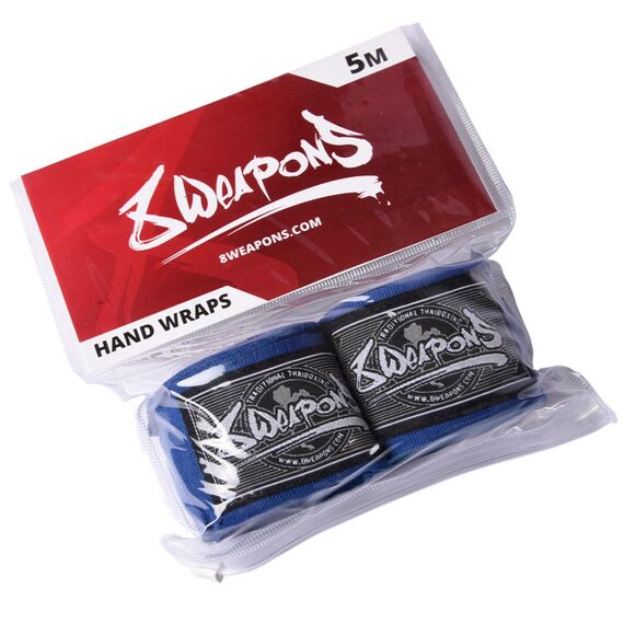 Fascia da boxe semi-elastica 8Weapons Blu 5m, Colore: Blu, Lunghezza: 5.0m, 2 image