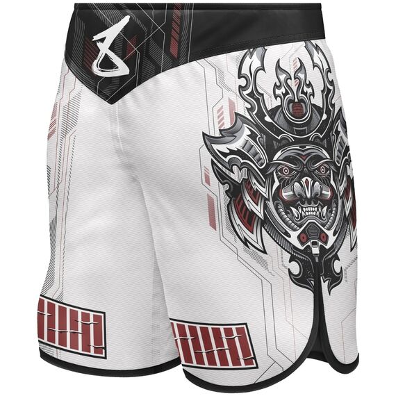 8 WEAPONS Fight Shorts, Samurai 2.0, white-red, XXL, Taglia: 2XL, Colore: Bianco, 2 image