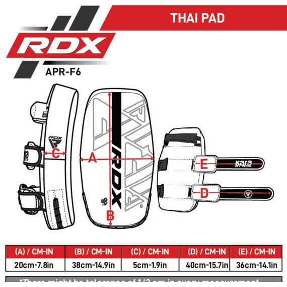 Pao Muay Thai F6 RDX Or – 1 pièce, Taille: Taille unique, Couleur: Noir, 2 image