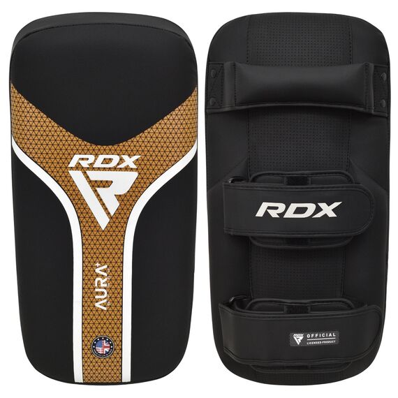 Thai Pad Aura Plus T-17 RDX Schwarz Gold – 1 Stück, Bekleidungsgrösse: One Size, Farbe: Schwarz