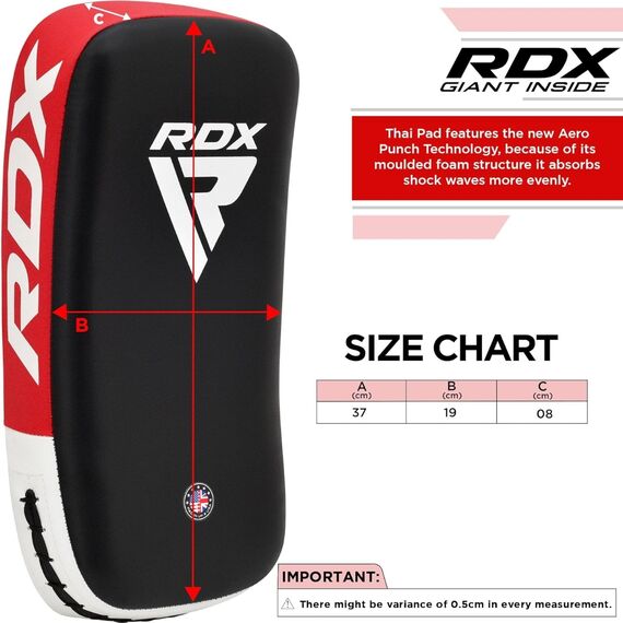 RDX T1 Curved Thai Kick Pad – The Ultimate Muay Thai Training Gear, Taglia: Taglia unica, Colore: Rosso, 5 image