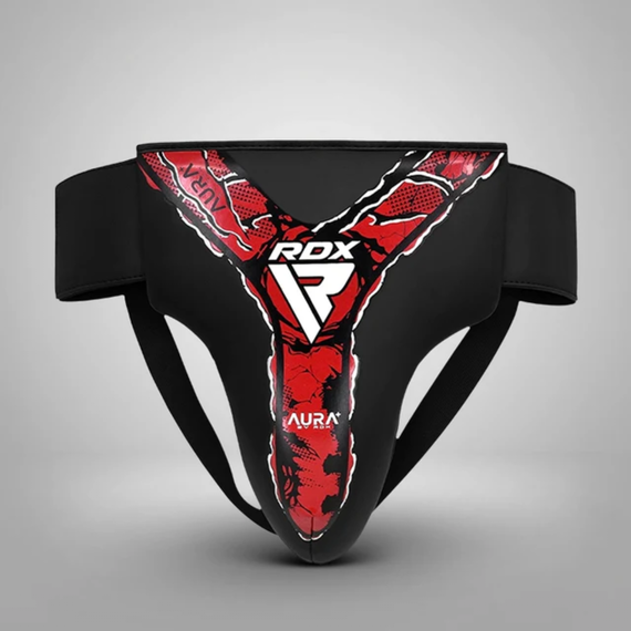 Groin Guard RDX Aura F17 Black/Red - Size M, Size: M, Colour: Rot
