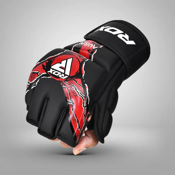 MMA Gloves RDX Aura F17 Black/Red - Size L, Size: L, Colour: Rot, 3 image