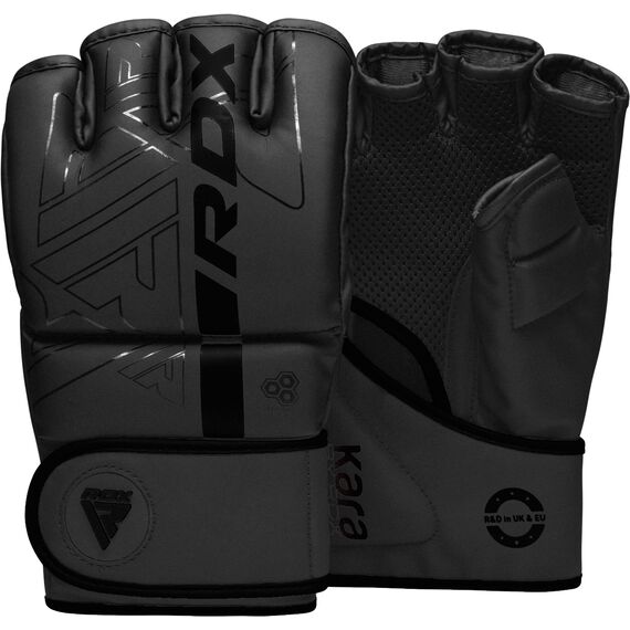 Grappling Gloves F6 Matte Black-L, Size: L, Colour: Schwarz
