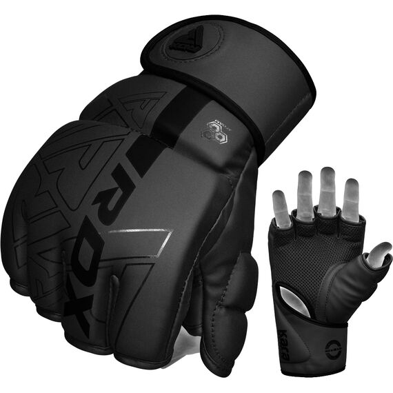 Grappling Gloves F6 Matte Black-L, Size: L, Colour: Schwarz, 4 image