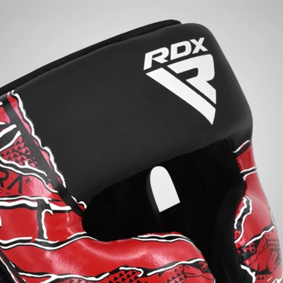Casco da Boxe RDX Aura F17 Nero/Rosso - Taglia M, Taglia: M, Colore: Rosso, 4 image