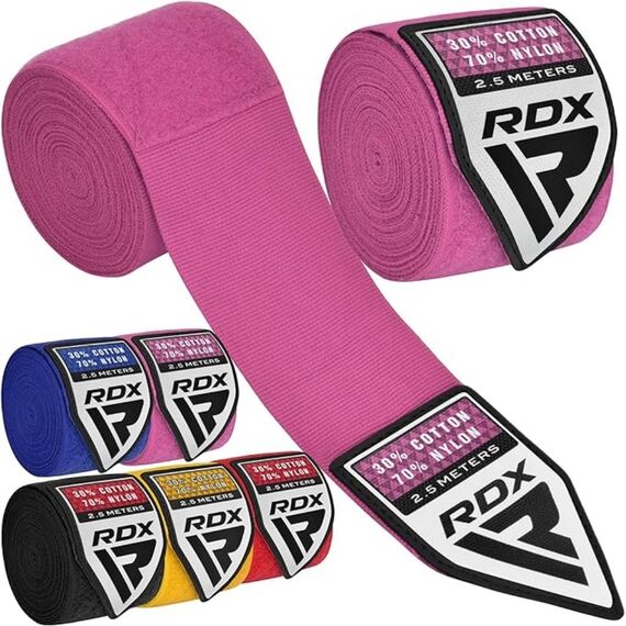 Bandes de Boxe RDX Hand Wraps Pro 2.5 m Roses, Couleur: Rose, Longueur: 2.5m, 3 image
