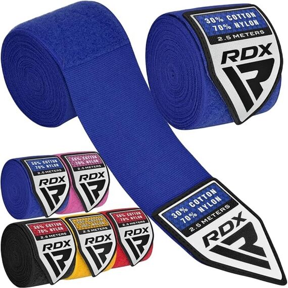 Bandes de Boxe RDX Hand Wraps Pro 2.5 m Bleues, Couleur: Bleu, Longueur: 2.5m, 2 image
