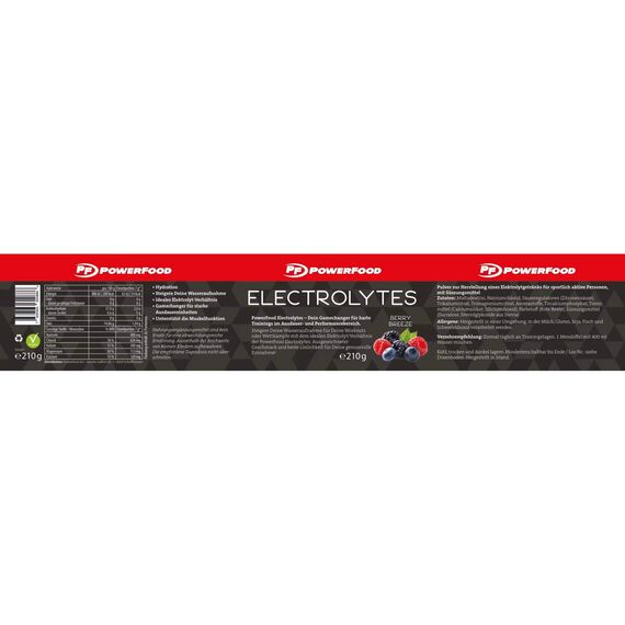Powerfood One Powdered Electrolytes, 210g | Red fruits, 2 image