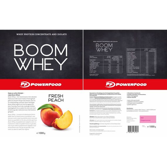 Boom Whey 1000g Powerfood One | Peach, 2 image