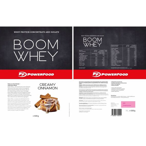 Boom Whey 500g Powerfood One | Cinnamon, 2 image