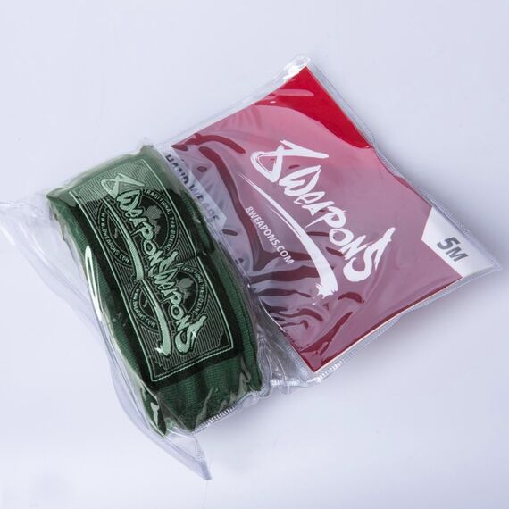 Boxing Hand Wrap semi-elastic 8Weapons Dark Green 5m, Colour: Green, Length: 5.0m, 5 image