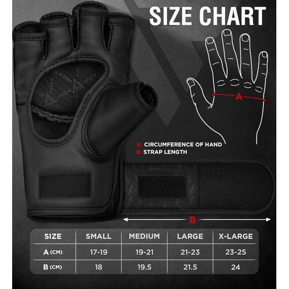 Grappling Glove RDX S, Size: S, Colour: Schwarz, 6 image