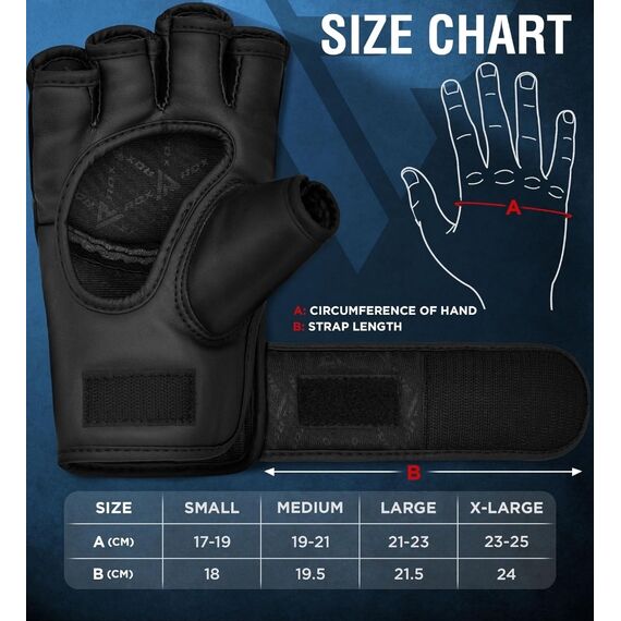 Grappling Glove RDX M, Size: M, Colour: Blue, 6 image