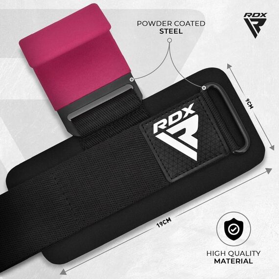 Wrist Hook for Strength Training RDX – Pink, Size: One Size, Colour: Rosa, 2 image