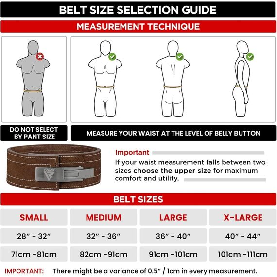 Belt Pro Liver Buckle Brown Leather -XL, Taglia: XL, Colore: Marrone, 8 image