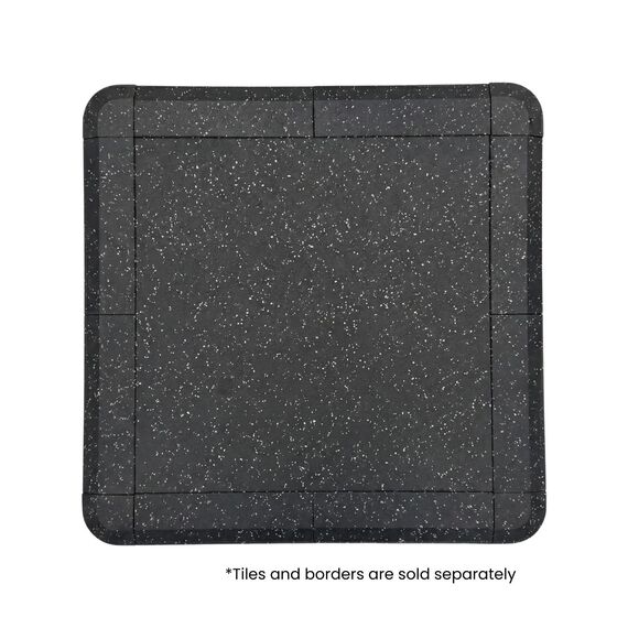 Coin bordure d'angle pour sol en caoutchouc 100x100x2cm GladiatorFit | Gris, 4 image