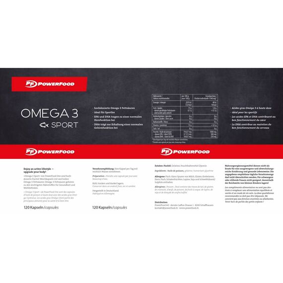 Omega 3 Sport "Neutral" 120 capsules Powerfood One, 3 image
