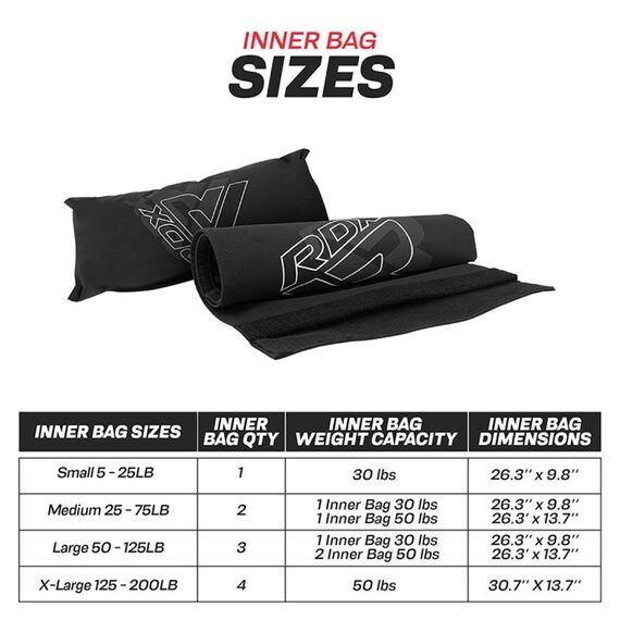 Fitness sand bag (57 to 91 kg), Colour: Schwarz, Additional Weight: 91, 7 image