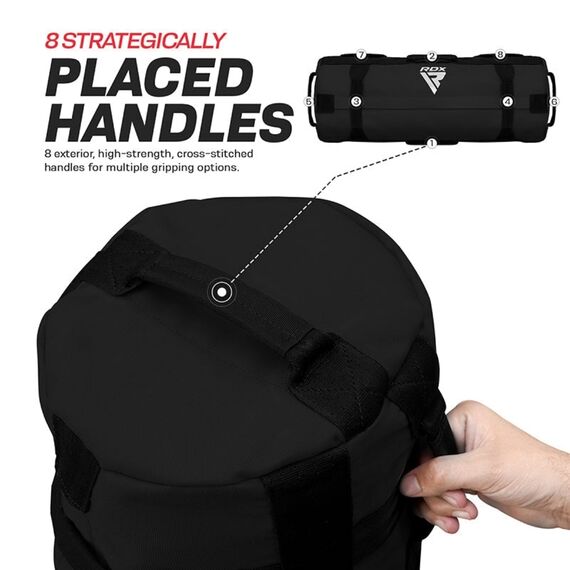 Fitness sand bag (23 to 57 kg), Colour: Schwarz, Additional Weight: 57, 4 image