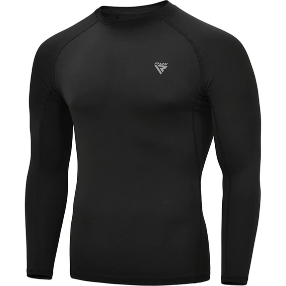 Long Sleeve Rash Guard RDX T15 Black 3XL, Size: 3XL, Colour: Schwarz