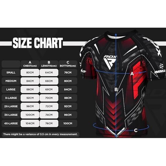 Compression Rash Guard RDX IMMAF Red 2XL, Size: 2XL, Colour: Rot, 7 image