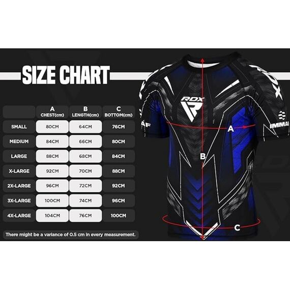 Compression Rash Guard RDX IMMAF Blue S, Size: S, Colour: Blue, 2 image