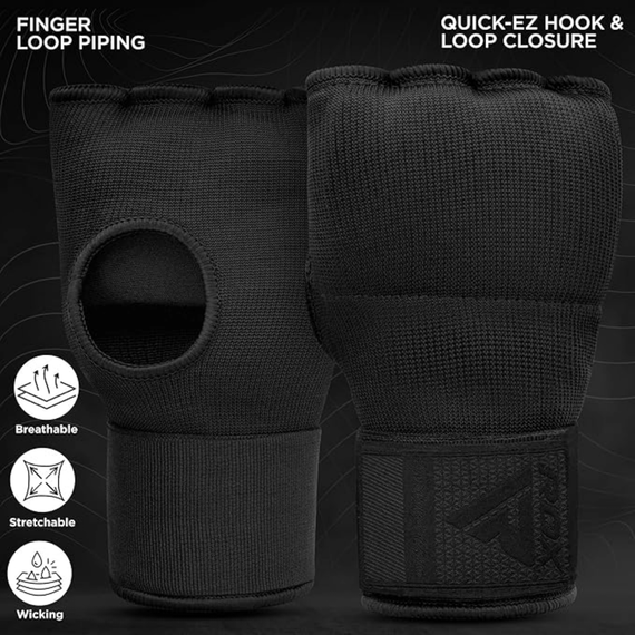 Boxing Inner Gloves RDX Full Black S, Size: S, Colour: Schwarz, 3 image