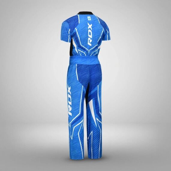 Tenue de Kickboxing Officielle WAKO RDX P1 Bleu XS, Taille: XS, Couleur: Bleu, 4 image