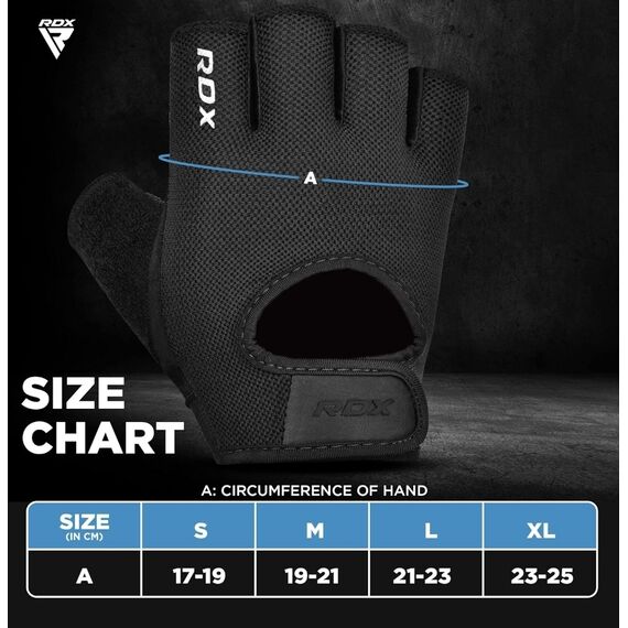 Gym Gloves RDX T1 Black S, Size: S, Colour: Schwarz, 4 image