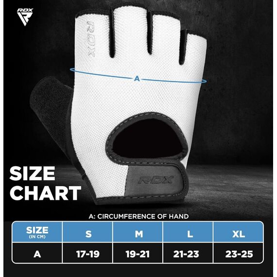 Gants de musculation RDX T1 Blanc L, Taille: L, Couleur: Blanc, 7 image