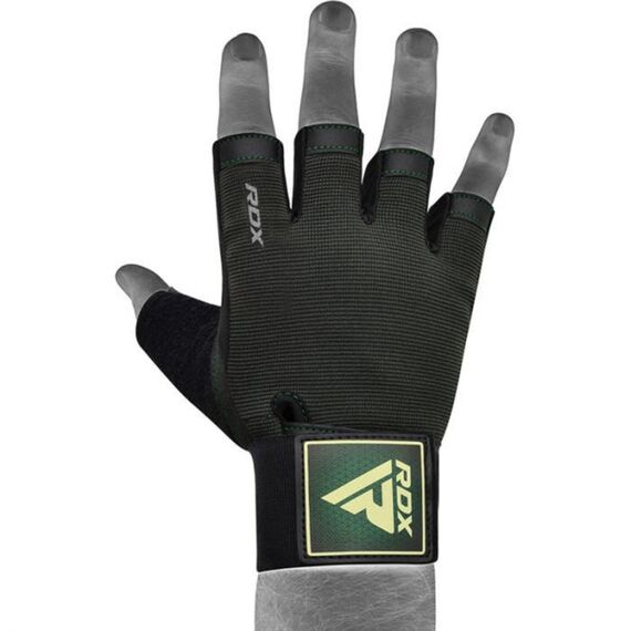 Half Finger Gym Gloves RDX T2 Green L, Size: L, Colour: Green