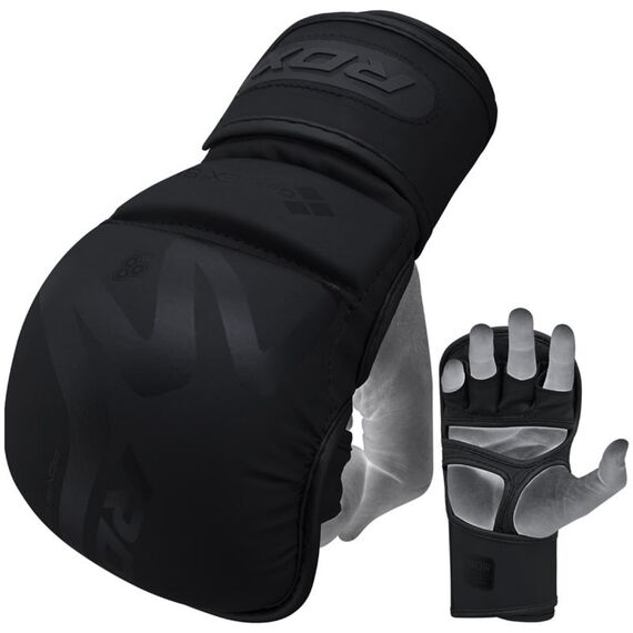 MMA Sparring Handschuhe RDX T15 Schwarz 7oz M, Bekleidungsgrösse: M, Farbe: Schwarz