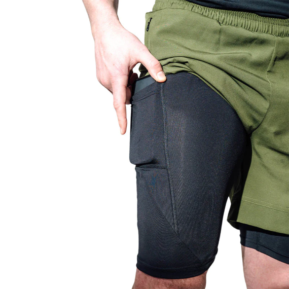 2-in-1 MMA Shorts RDX T16 Army Green 2XL, Size: 2XL, Colour: Khaki, 3 image