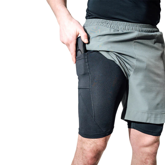 2-in-1 MMA Shorts RDX T16 Grey XL, Size: XL, Colour: Grey, 3 image