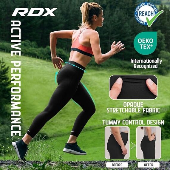 Legging de Sudation Femme, Taille: XL, Couleur: Kaki, 4 image