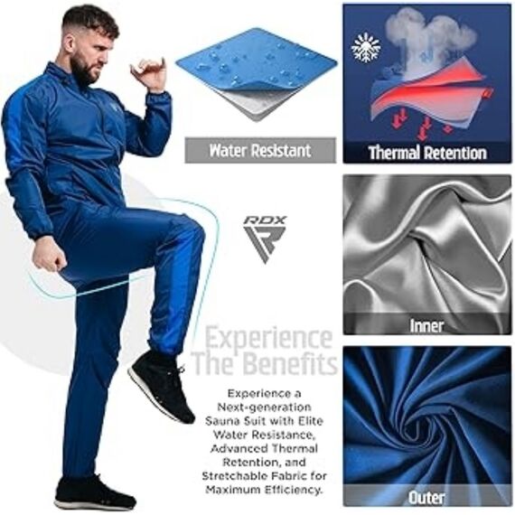 Tenue de Sudation C1 Pour la Perte de Poids, Taille: 2XL, Couleur: Bleu, 5 image