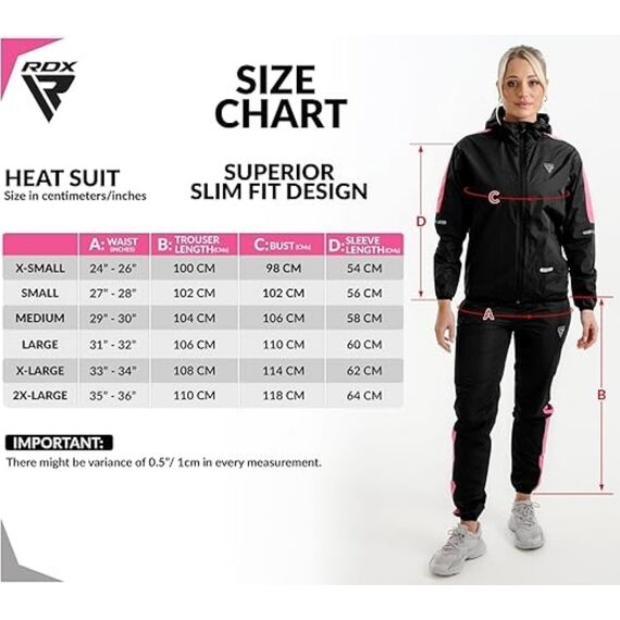Clothing Sauna Suit C1, Taglia: XL, Colore: Rosa, 6 image
