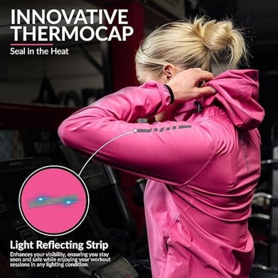 Tenue de Sudation H2 Pour la Perte de Poids, Taille: L, Couleur: Rose, 4 image