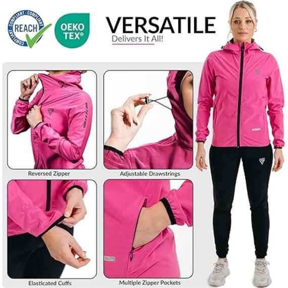 Tenue de Sudation H2 Pour la Perte de Poids, Taille: L, Couleur: Rose, 7 image