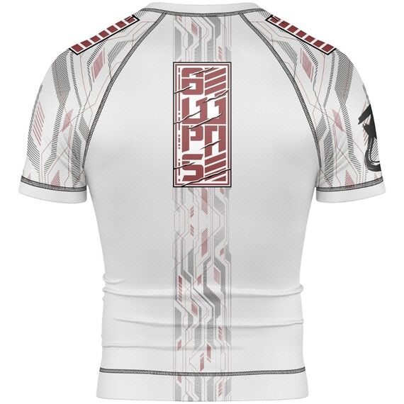 8 WEAPONS Rashguard, S/S, Samurai 2.0, white-red, L, Size: L, Colour: Weiss, 2 image