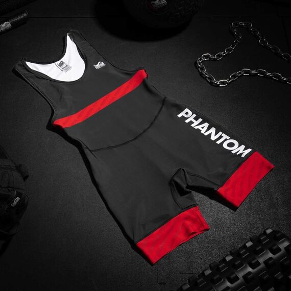 Set tenues de lutte Phantom RAPTOR Rouge/Bleu L, Taille: L, Couleur: Rouge, 6 image