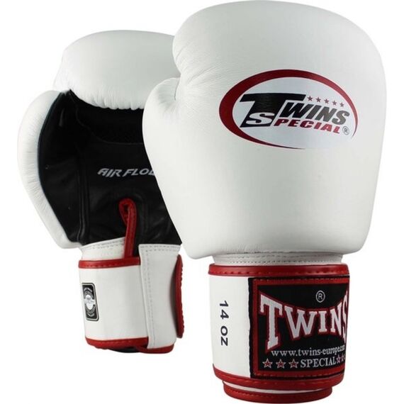 Gants de boxe Twins BGVL3 Air Noir Blanc – 12oz, Couleur: Blanc, oz: 12oz