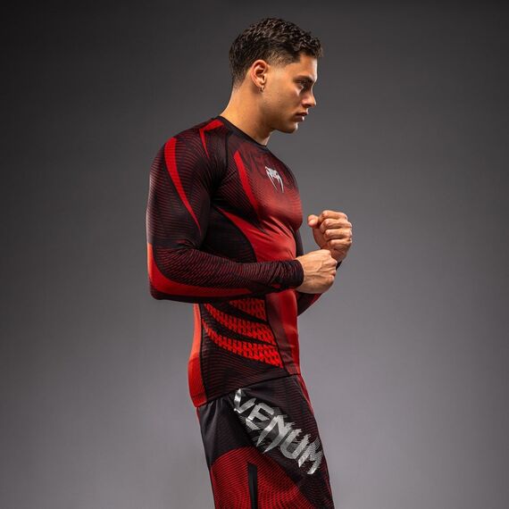 Rashguard manches longues Venum Galactic 3.0 Rouge/Argent S, Taille: S, Couleur: Rouge, 4 image