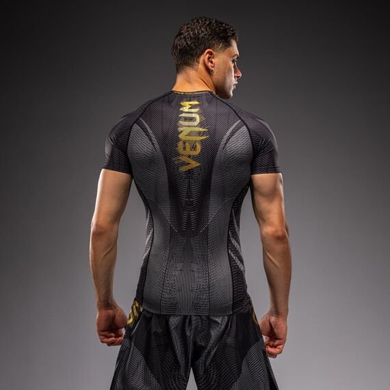 Rashguard Kurzarm Venum Galactic 3.0 Schwarz/Gold L, Bekleidungsgrösse: L, Farbe: Schwarz, 3 image