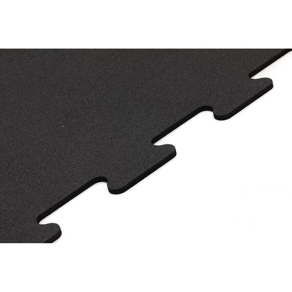 Eckstück für Gummipuzzle-Bodenbelag „Pure Black“ von GladiatorFit | 106 x 106 x 1 cm, 2 image
